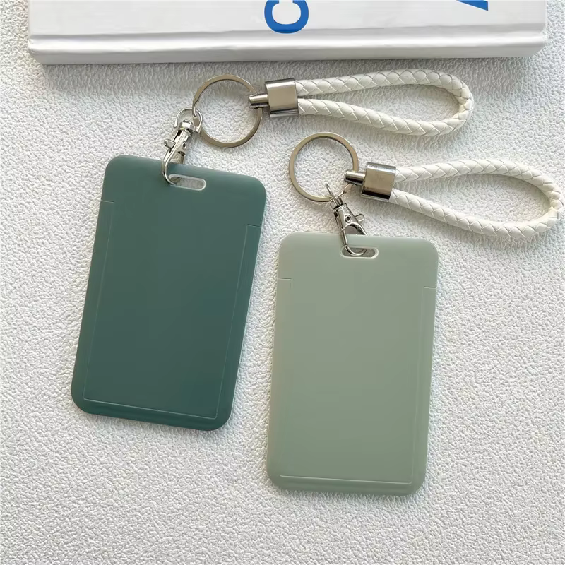 1Pc Women Men Business Card Holder Cartoon Cute Retractable Credit Card Holders Bank ID Holders Badge Child Bus Card Cover Case