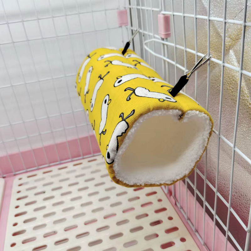 Warm Pet Hamster Cage Bed Toy Guinea Pig Tunnel Tube Chinchilla Hedgehogs Dutch Rats Cage Accessories Supplie Bearded Dragon Bed