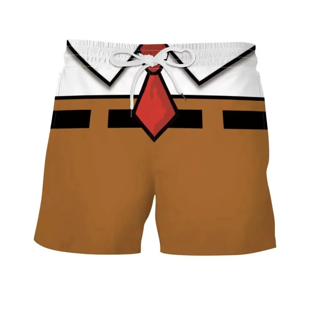 2024 Summer Fashion Men's Swimwear Shorts Print Beach wear Men Women Breathable Sport Short Drawstring Trunk Quick Dry Shorts
