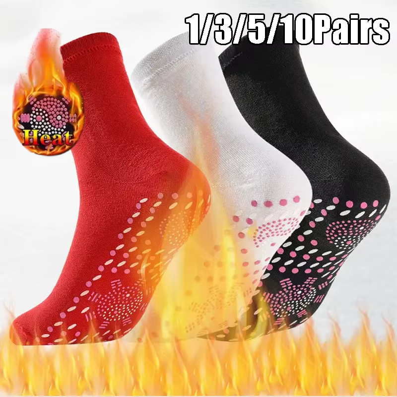 Unisex Self-heating Health Care Socks for Women Men Tour Magnetic Therapy Comfortable Breathable Winter Warm Massage Socks