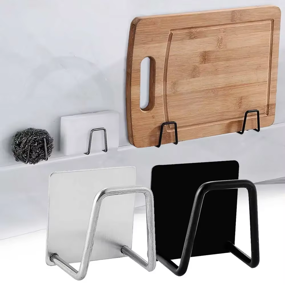 Kitchen Sponge Holder Stainless Steel Sink Ra Adhesive Holder Dice Drinks Wall Hooks Accessories