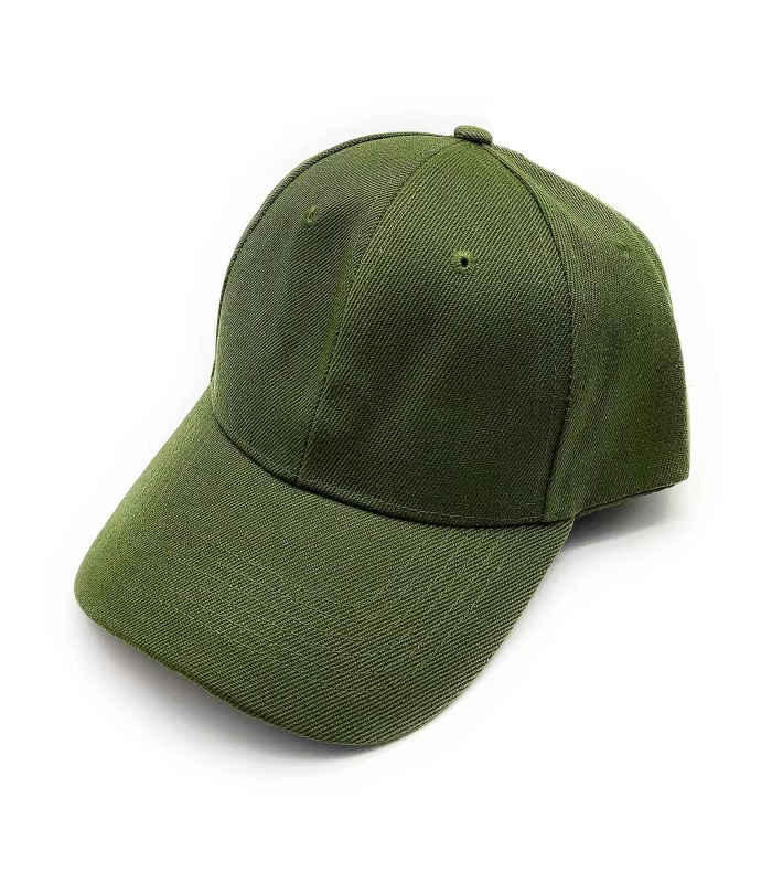 Tradineur Adult Classic Cap, Polyester 100%, velcro Back Fit, Sport Accessory, skate, Outdoors (Olive Green