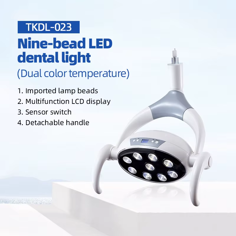 New 9 LEDs Dental Lamp Dual color temperature Oral Light Shadowless For Dentistry Unit Chair Implant Surgery