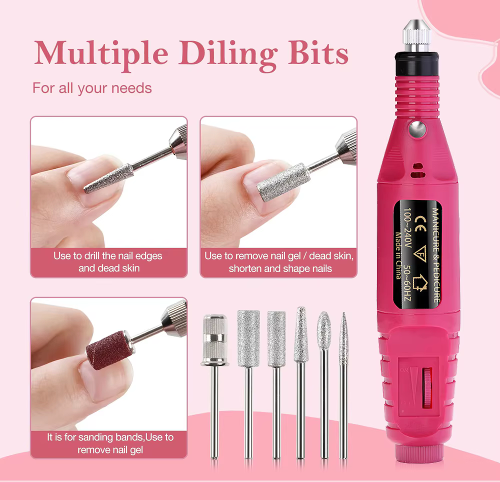 Strong Electric Nail Sander Nail Drill Machine Grinding Equipment Milling Cutter For Manicure Pedicure Polishing Tools