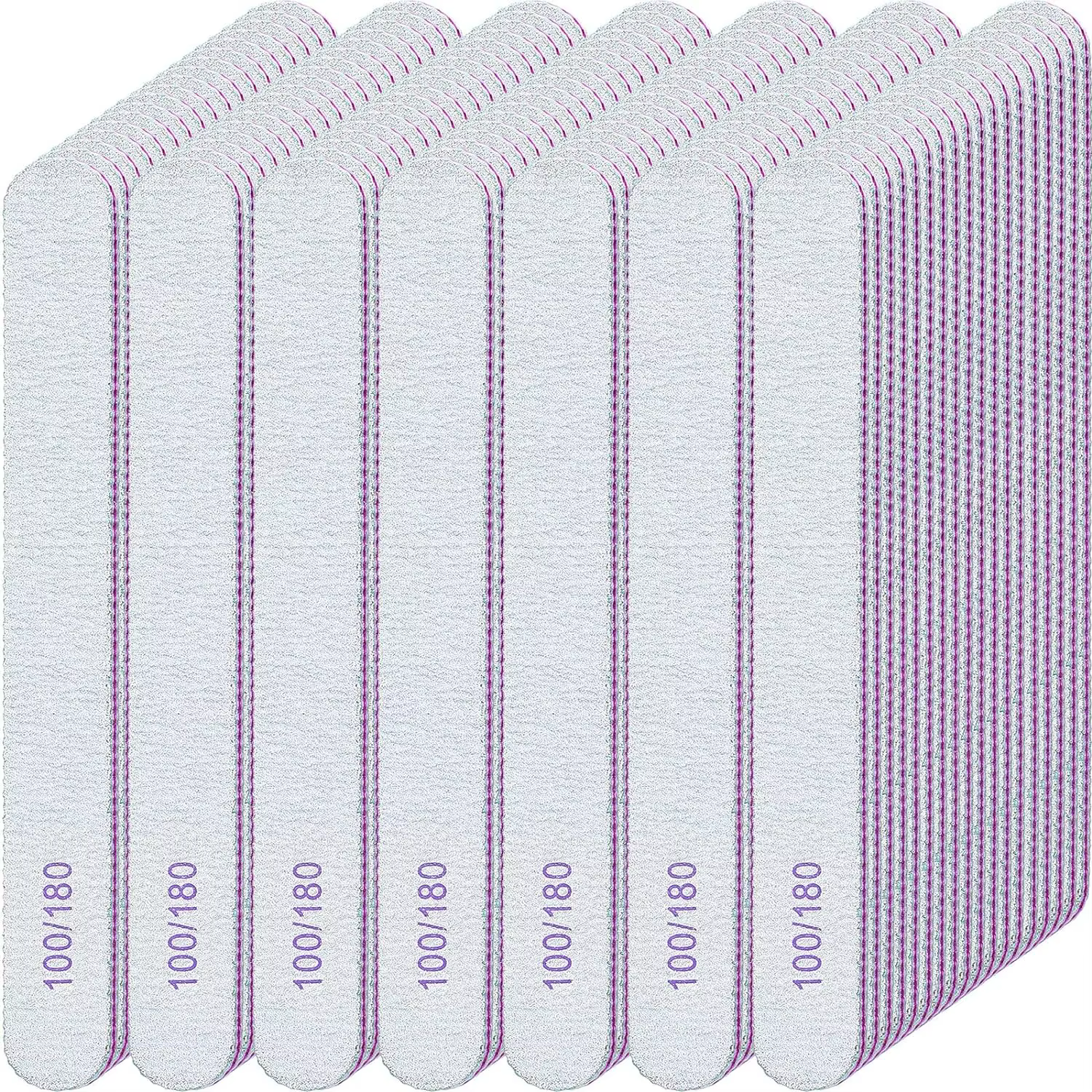 25pcs Nail Files 100/180 Grit Double Sides Emery Boards Reusable Nail Buffers Manicure Tools for Natural Nails Acrylic Nail Home