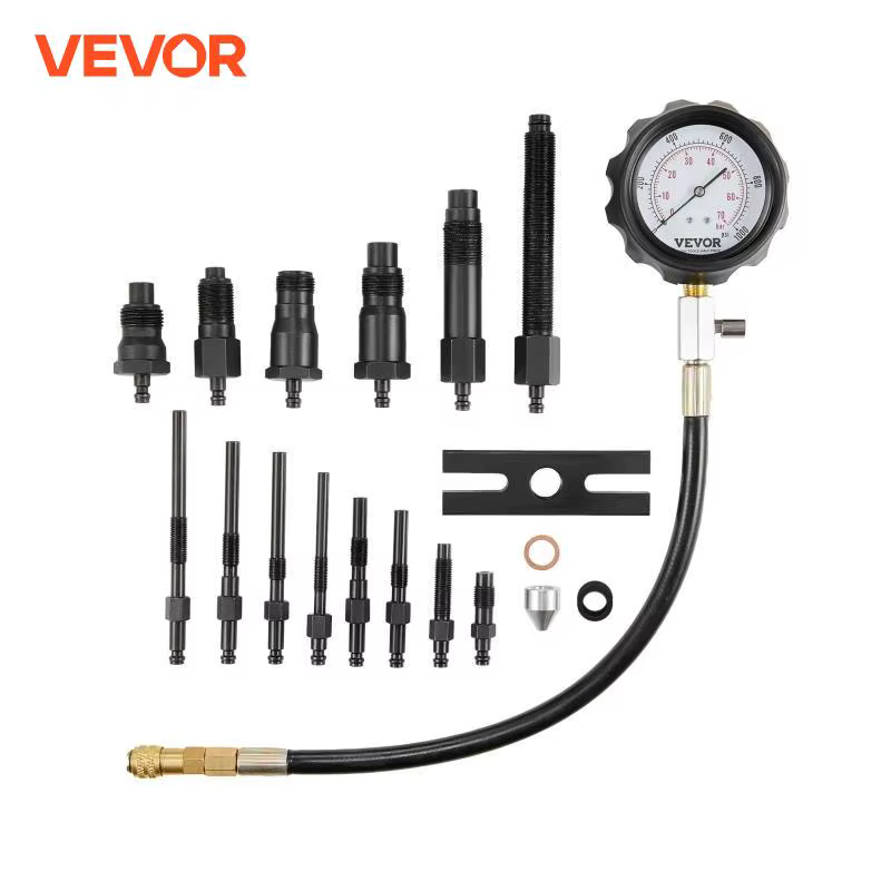 VEVOR Diesel Engine Compression Tester 18 pcs Cylinder Pressure Test Tool Kit Diesel Injector Tester Check Cylinders For Trucks