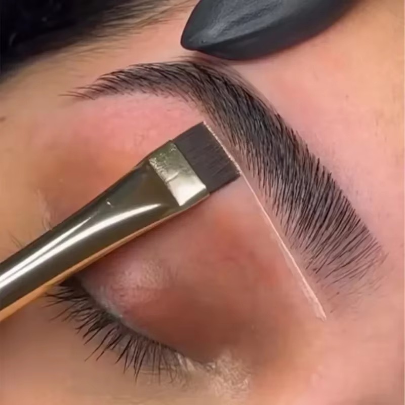 Eyeliner Eyebrow Brush Angled Flat Head Fiber Hair Brow Contour Eyeliner Fine Makeup Brushes Professional Makeup Tools 1/2/3pcs