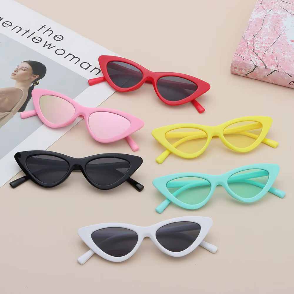 Vintage New Cat Eye Kids Sunglasses Boys Girls Small Triangle Frame Gift Sun Glasses Children Baby Oculos De Sol Infantil UV400