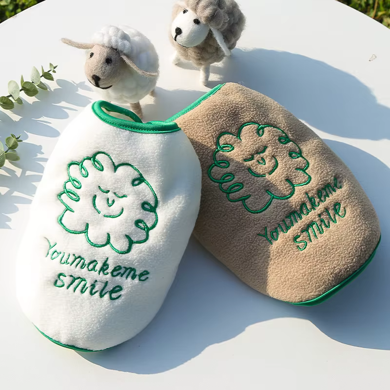 Pet Open Button Vest Winter Teddy Warm Clothes Schnauzer Cartoon Clothes Pet Open Button VesDog Casual Jacket Pet Supplies XS-XL