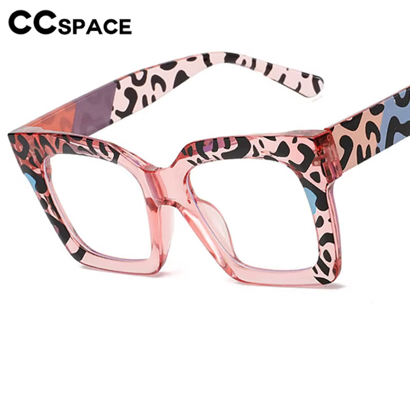 Square Leopard Reading Glasses Women Fashion Coloful Large Size Resin Presbyopic Eyeglass Custom Prescription Spcetacles #304039