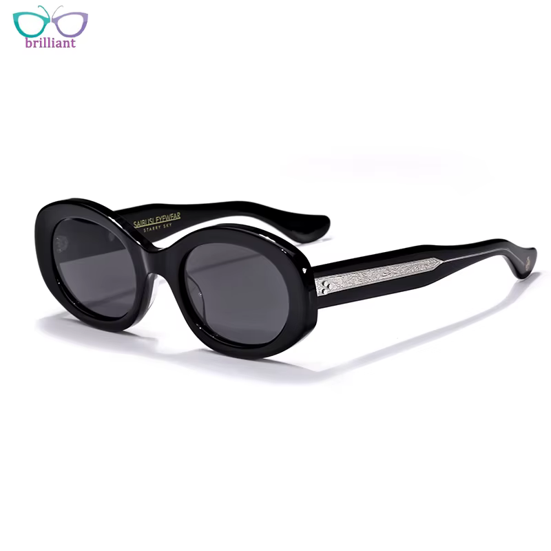 2024 New Oval Acetate Handmade Women Sunglasses STARRY-SKY Fashion Luxury Brand High Quality Outdoor UV400 Men Retro SUN GLASSES