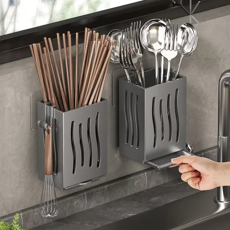 Kitchen Device Drowning Rack, Chopsticks Spoon Rack, multifunctional plate drying shelf, kitchen organized box, cutting Tray storage