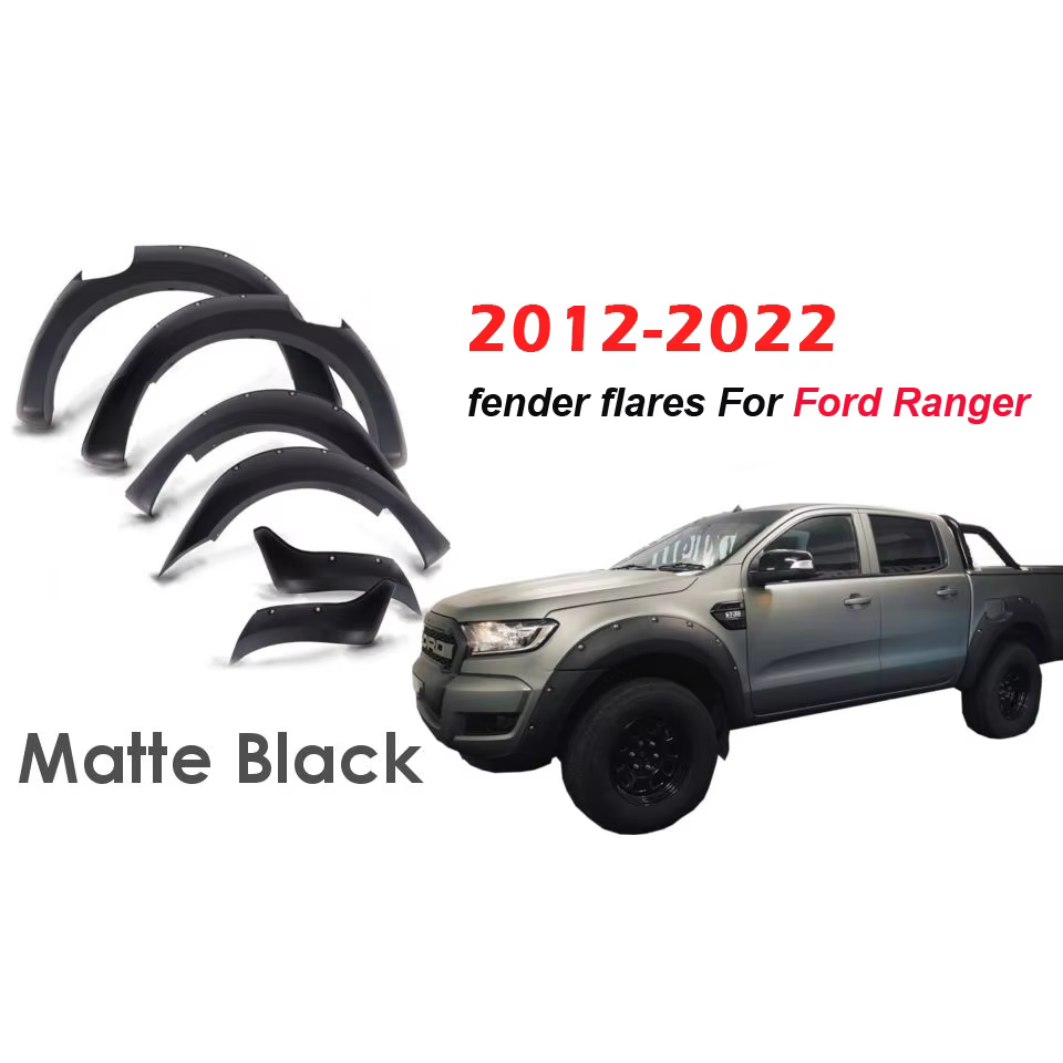 Fender Flares Wheel Arch For Ford Ranger 2012-2022 Wildtrak Limited XLS XTL XL T6 T7 T8 Dual Cab 3" 6" 9" Offroad Mudguards
