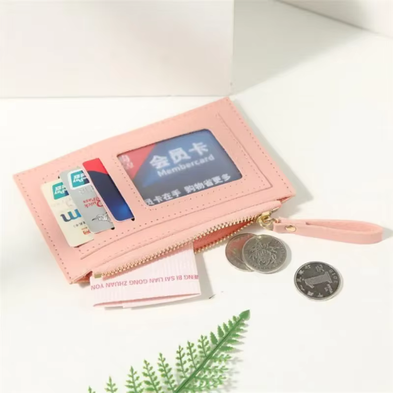 2022 Women Girls Slim Wallets Card Holders Hasp Plaid Pattren Quality Mini Female Purse Small Fashion Wallets Card Holder Wallet