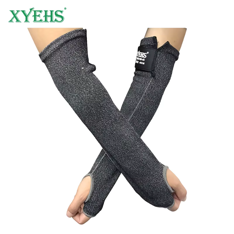 XYEHS Level 5 Cut Resistant Arm Sleeves w/ Thumb Hole 18" Arm Safety Guard Protection for Gardening Welding Bitting Pet Grooming