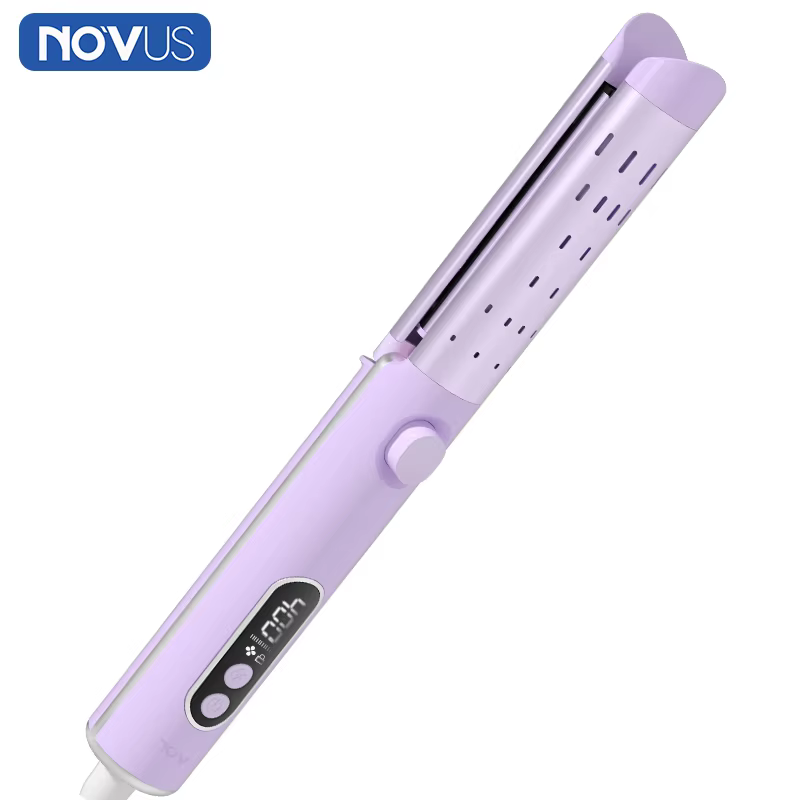 NOVUS 2 In 1  Hair Curler Straightener Fast Heating Hair Curling Iron With Cooling Air 4 Adjustable Temptures Hair Straightener