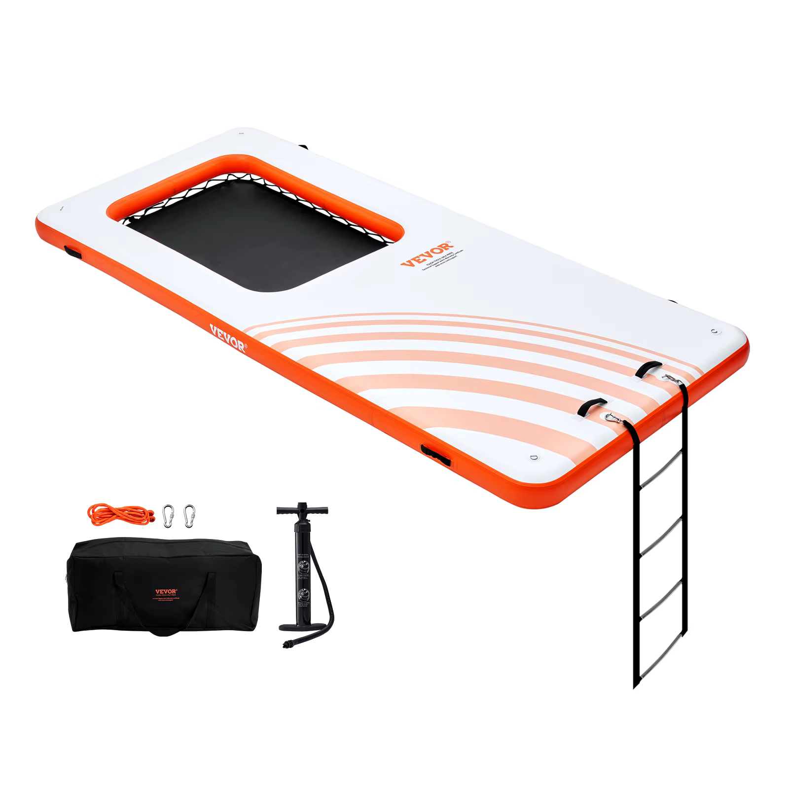 VEVOR Inflatable Floating Dock  Inflatable Dock Platform Non-Slip Water Floating Dock Mat with Portable Carrying Bag
