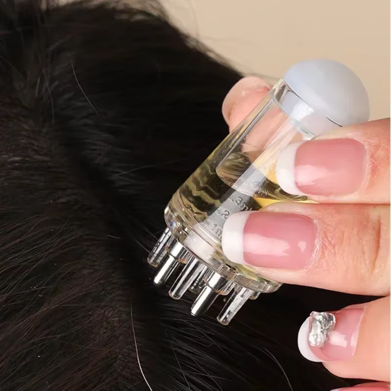 1ML Scalp Applicator Essential Oil Ball Massage Comb Portable Mini Liquid Guiding Massager Anti Solid Hair Loss Scalp Care Tools