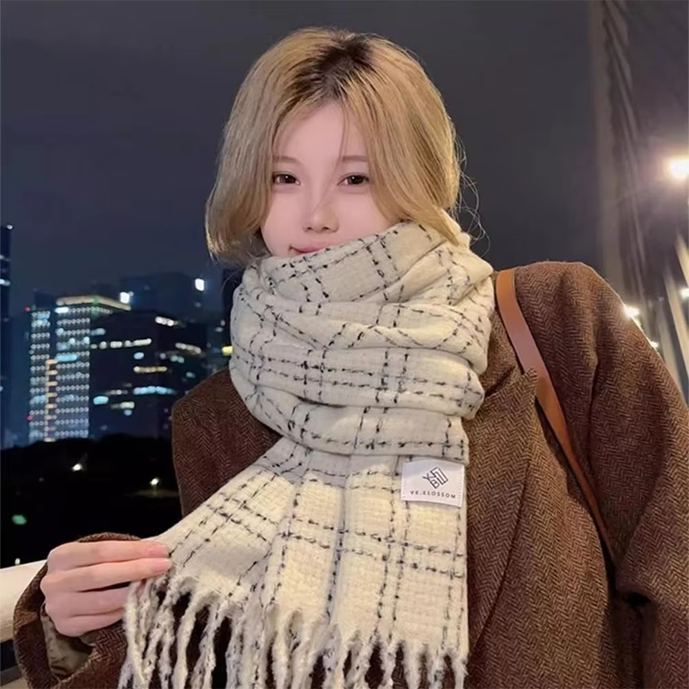 Soft check pattern Muffler Men Women couple neckerhead 소프트 체크 패턴 머플러 남자 여자 커플 목도리