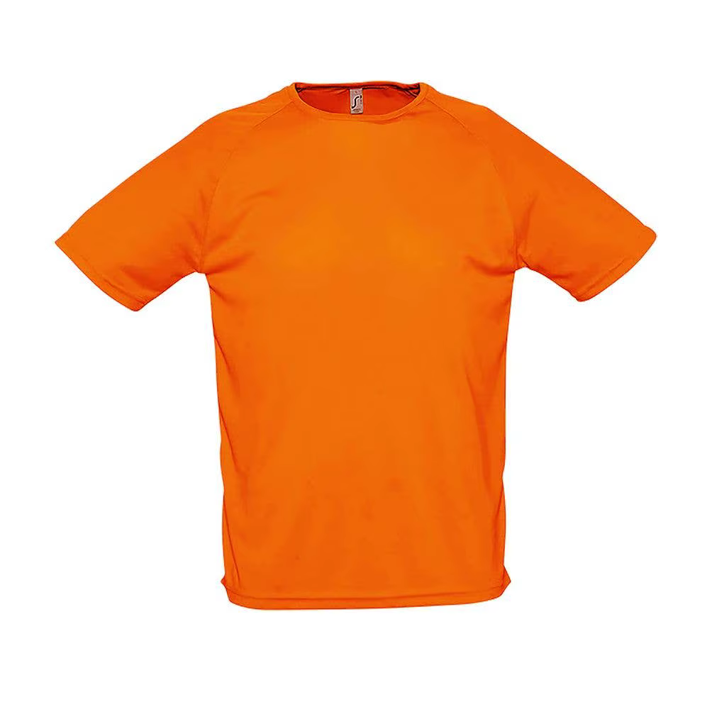 Sports man raglan sleeve t-shirt size = S.COLOR = Orange Fluor