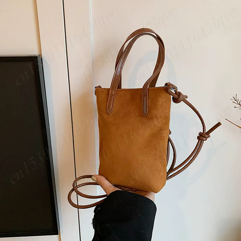 Women Suede Crossbody Bag Leopard Print Shoulder Bag Adjustable Strap Handbag Trendy Clutch Purse Bucket Bag for Work Travel