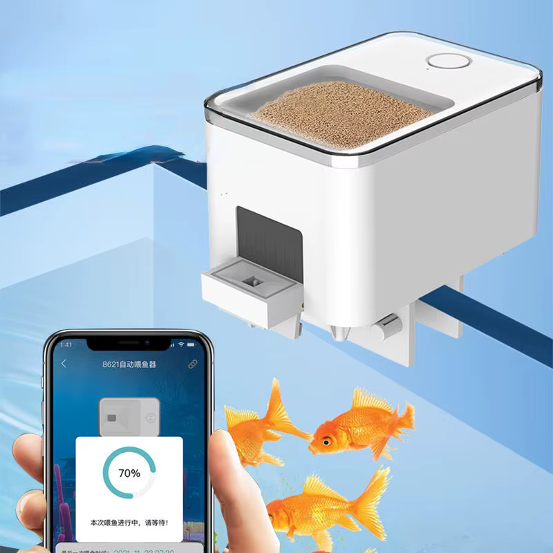 Automatic Aquarium Fish Tank Feeder Timing/Wifi Wireless Smart Phone App Intelligent Speaker Voice Remote Control Fish Feeding