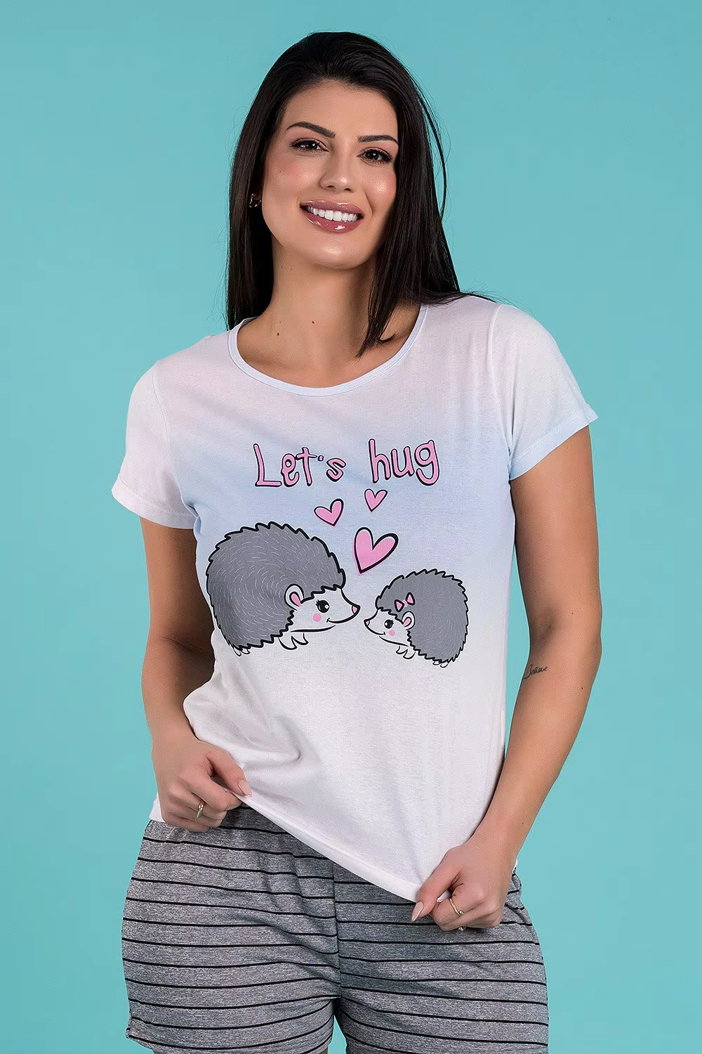 Women's Pajamas Let's Hug Tie Dye