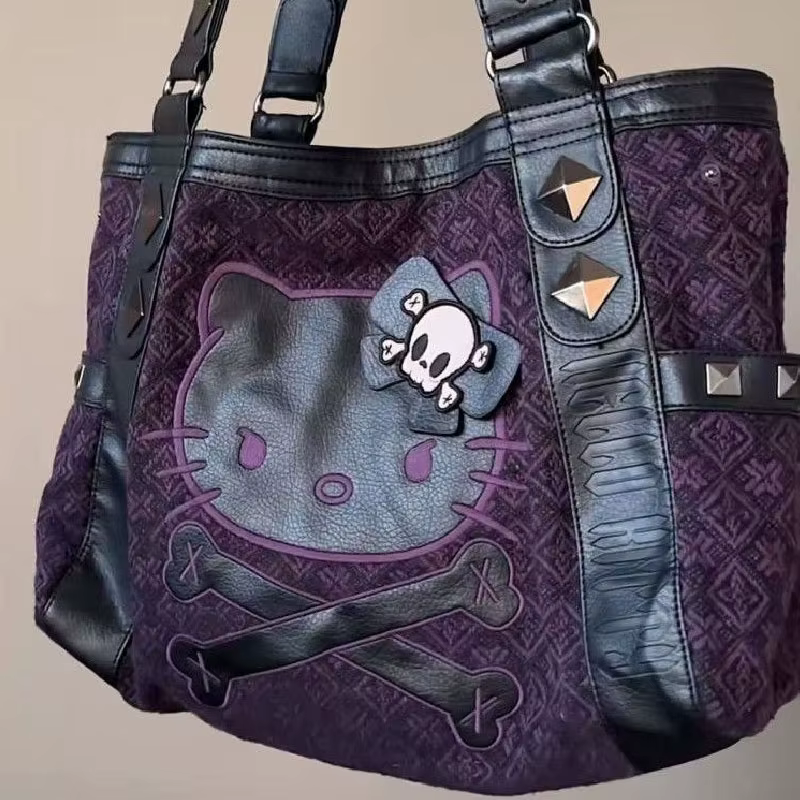 2024 New Women's Shoulder Bag Cartoon Trendy Handbag European and American Fashion Large Capacity Casual Use Versatile Tote Bag