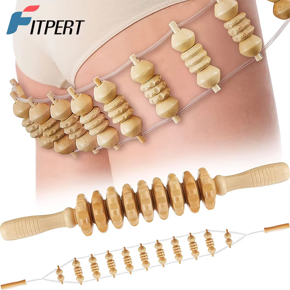2Pcs/Set Wood Therapy Tools, Maderoterapia Colombiana Anti Cellulite Massager Lymphatic Drainage Massager for Muscle Pain Relief