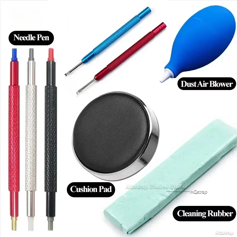 Watch Repair Kits Rubber Dust Air Blower Protector Pads Needle Pen Cleaning Brush Suit Watch Repair Tools Care Kit