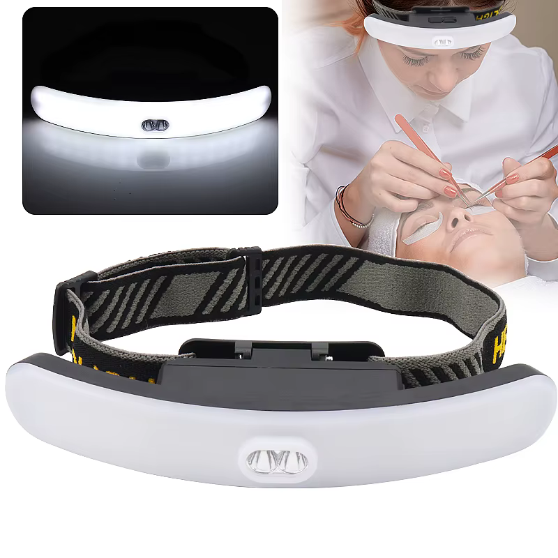 Led Headlamp Usb Rechargeable For Eyelash Extension Grafting Lamp Eye Protection Light Shadowless Nail Art Eyebrow Lip Tattoo