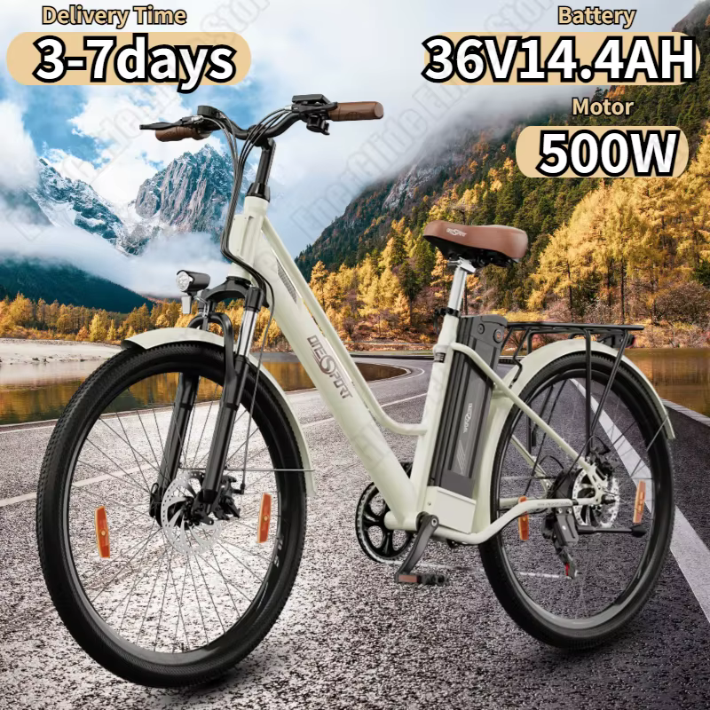 OT18 Electric Bike 500W Brushless Motor 36V14.4AH Lithium Battery Urban Commuting E-bike 26 inch Tire Mountain Electric Bicycle