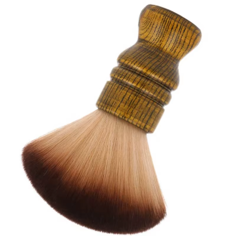 Barber Neck Duster Brush Neck Facial Cleaning Brush Wooden Handle Beard Brush Hairdressing Accessories