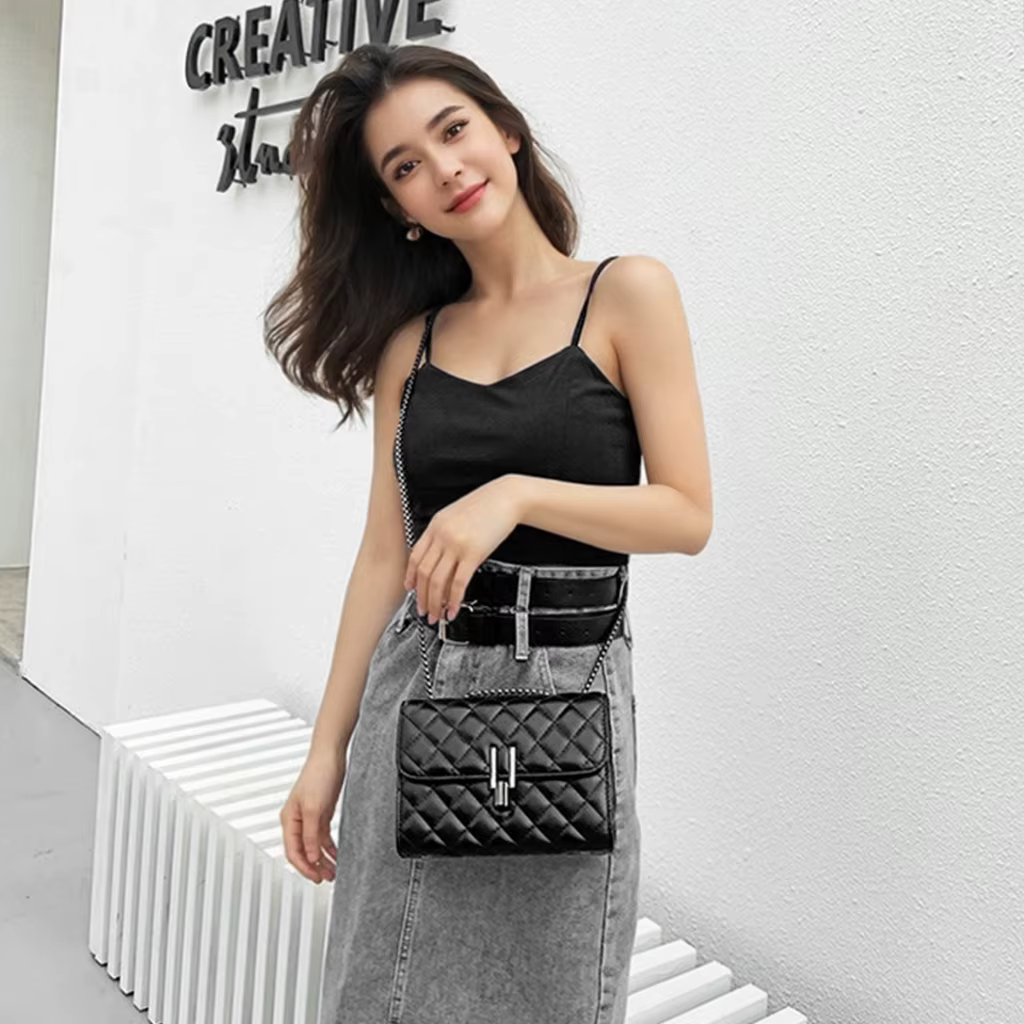 Women's Dark Chain Cross Bag “Y” Women's Shoulder Bag