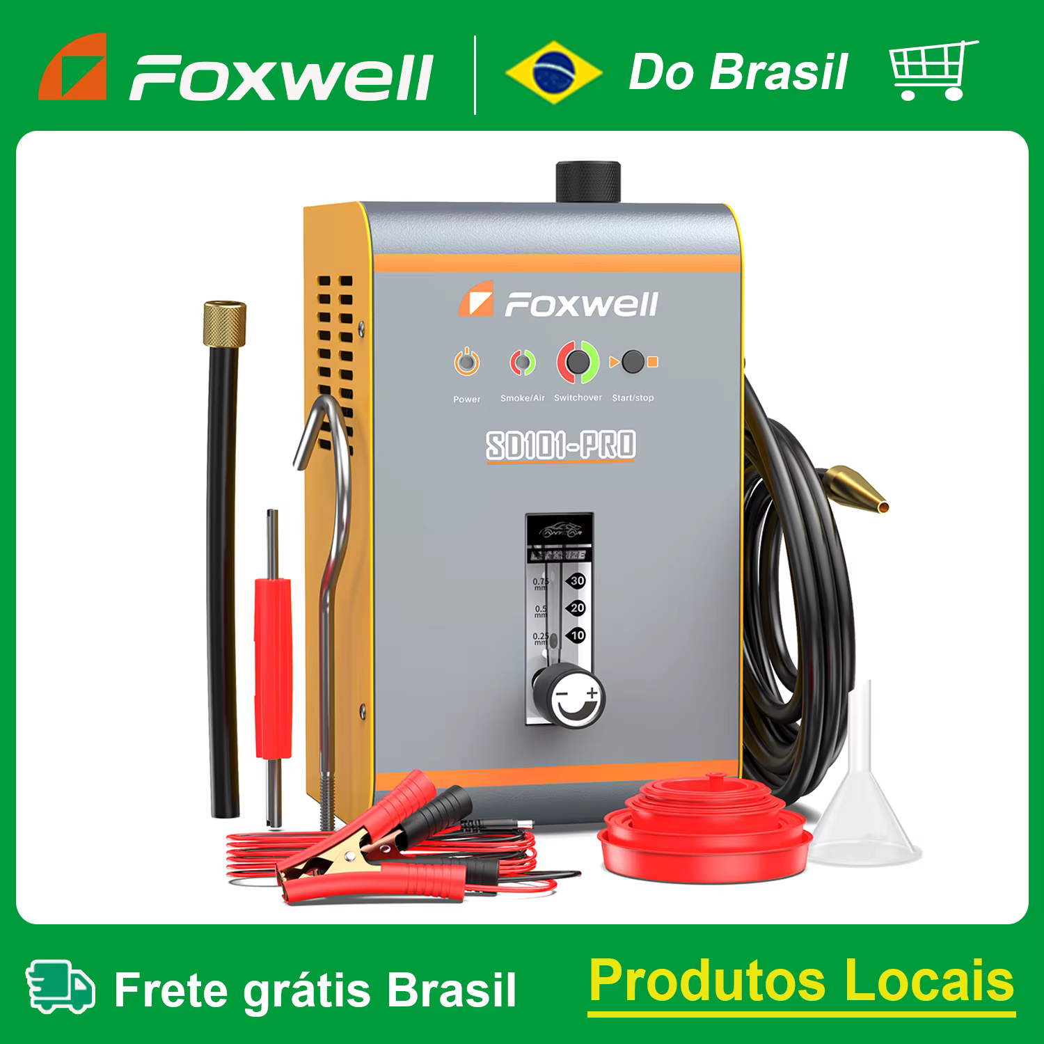 FOXWELL SD101 PRO 0.5 PSI EVAP Smoke Machine Automotive Built-in Air Pump Smoke Generator for Cars EVAP Vacuum Leak Detector