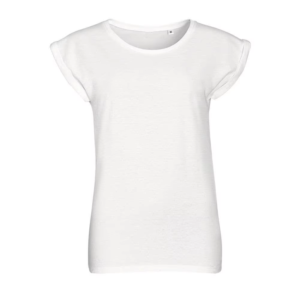 MARNAULA.MELBA. Women's round neck t-shirt. Size = L,COLOR = white