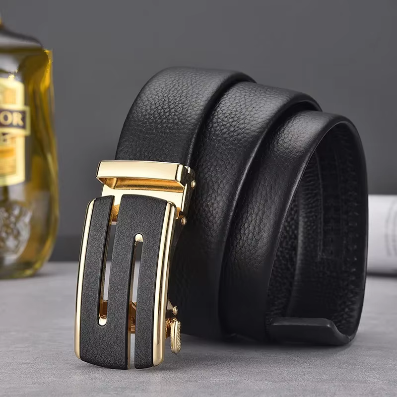 Automatic buckle leather belt Belt Men's Belts Top Quality Belts Men 3.5cm Width Sports Brand Luxury belts for men