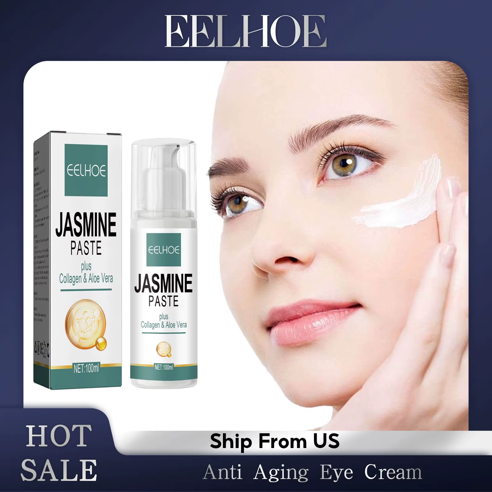 EELHOE Anti Aging Cream Facial Firmness Repair Moisturize Reduces Fine Lines Removes Periorbital Dark Circles Lifting Eye Cream