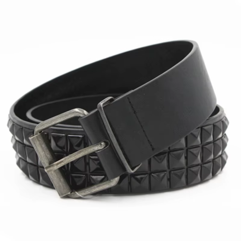 Black Fashion Rhinestone Rivet Belt Men&Women's Studded Belt Punk With Pin Buckle Free Shipping