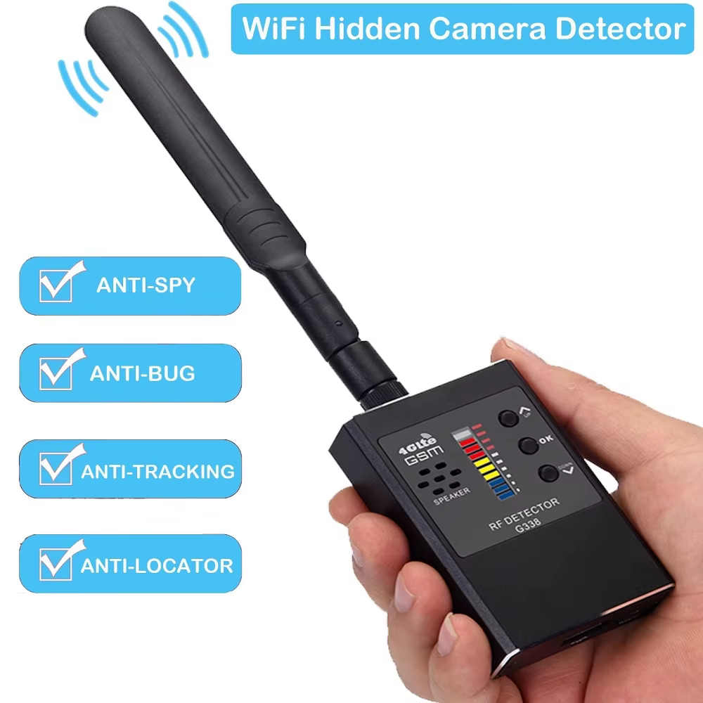 G338 Anti-tracking Detectors Bug Mini Anti-Spy Wireless RF Signal Automatic GPS Locator Tracker GSM Audio Hidden Camera Scanner