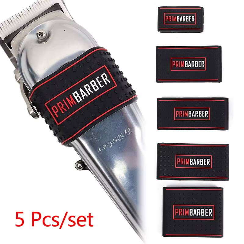 5 Pcs Clipper Anti-slip Ring Non Slip Barber Hair Clipper Bands Grip Sleeves Hair Trimmer Holder Tools