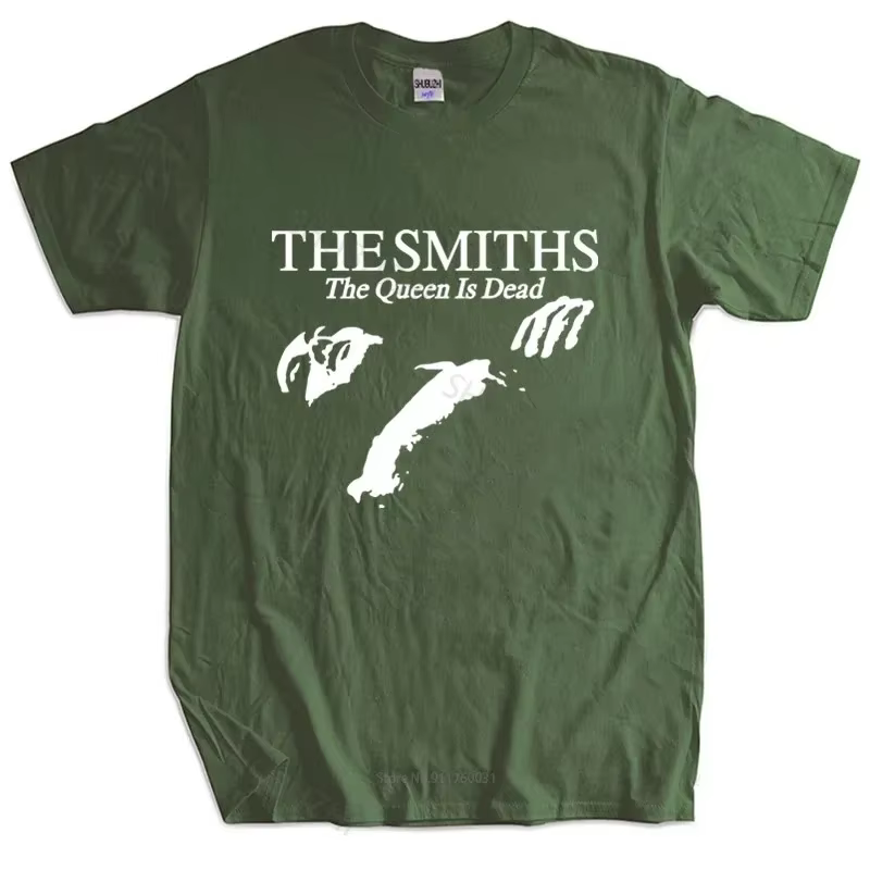 Men Cotton T Shirt Summer Tops The Smiths "The Queen Is Dead" - T-Shirt, 1980's Indie, Morrissey Bigger Size Homme Black T-shirt