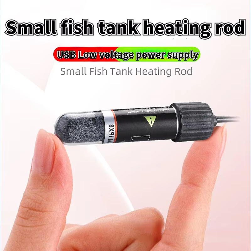 Quartz explosion-proof heating rod turtle cylinder low-pressure heating USB thermostat small fish tank constant temperature rod