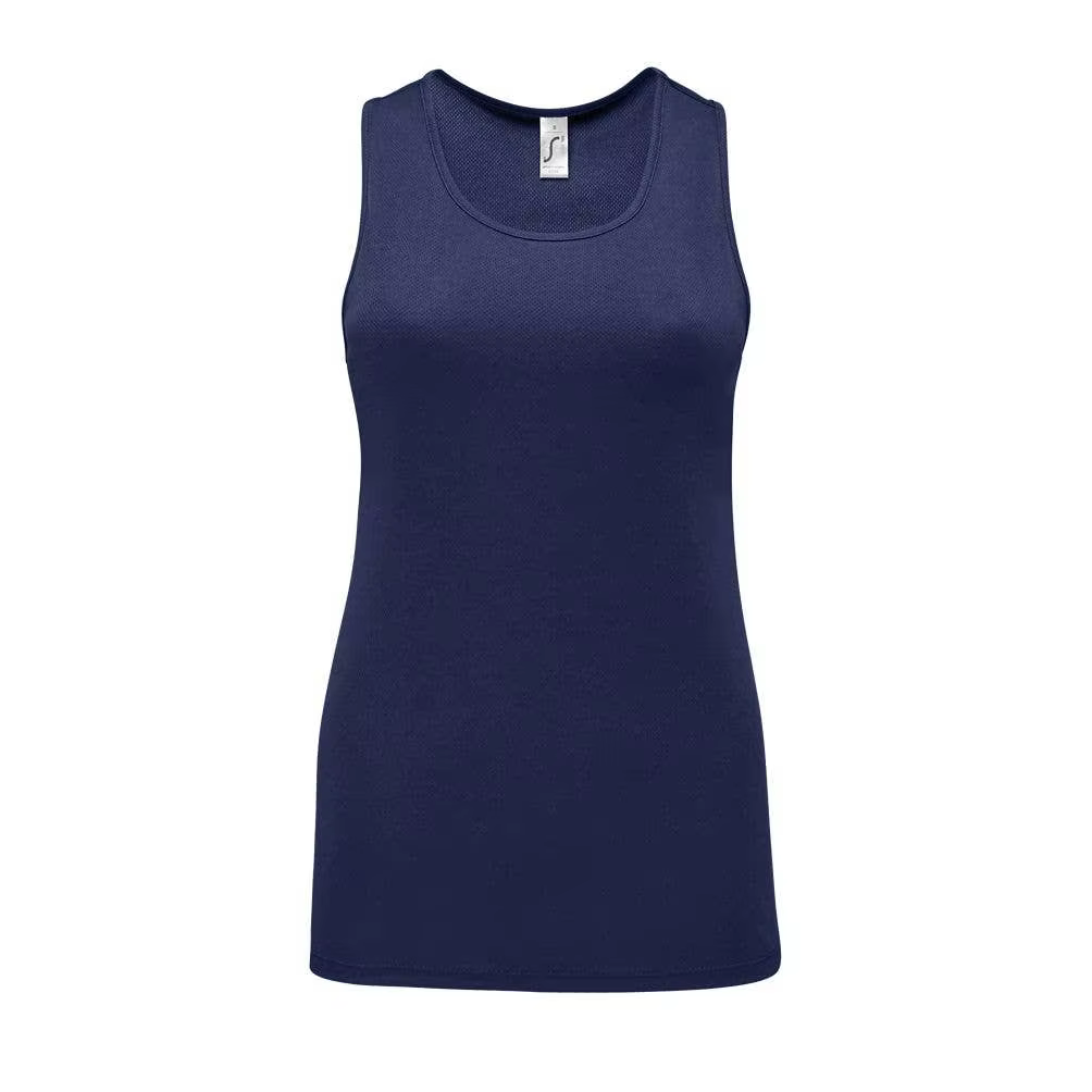 MARNAULA.SPORTY TT WOMEN's sports tank top. Size = L,COLOR = French Marine