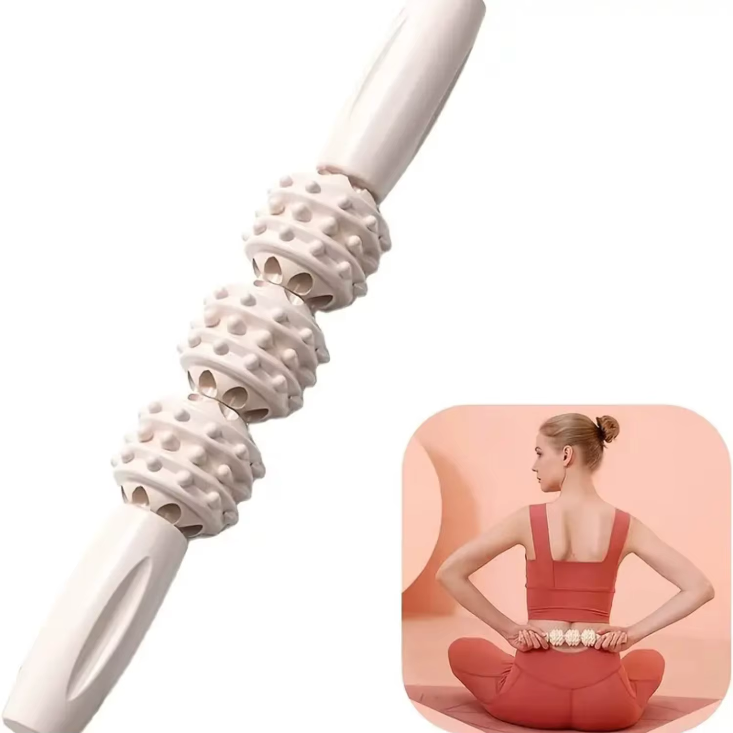 Deep Tissue Fascia Muscle Roller Massager - Effective Cellulite and Sore Muscles Relief for Neck, Leg, Back, and Body - Premium