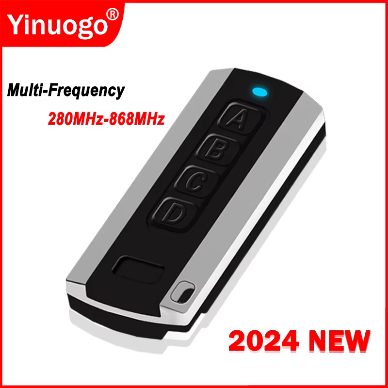 Multi-Frequency Garage Door Remote Control Duplicator 280MHz-868MHz Self-Copy Variable Code Grabber Barrier Keychain Transmitter
