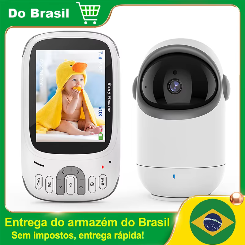 3.2 Inch Video Baby Monitor Two-Way Talkback Temperature Monitoring Auto Night Vision Security Camera Newborns Nanny Babysitter