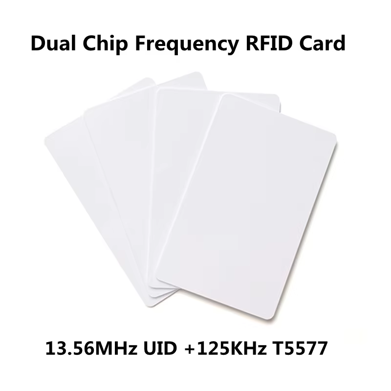 5/10PCS RFID Smart Dual Frequency Chip Card 125Khz T5577 EM4305 Rewritable Badge 13.56Mhz UID Changeable  Copy Token Key