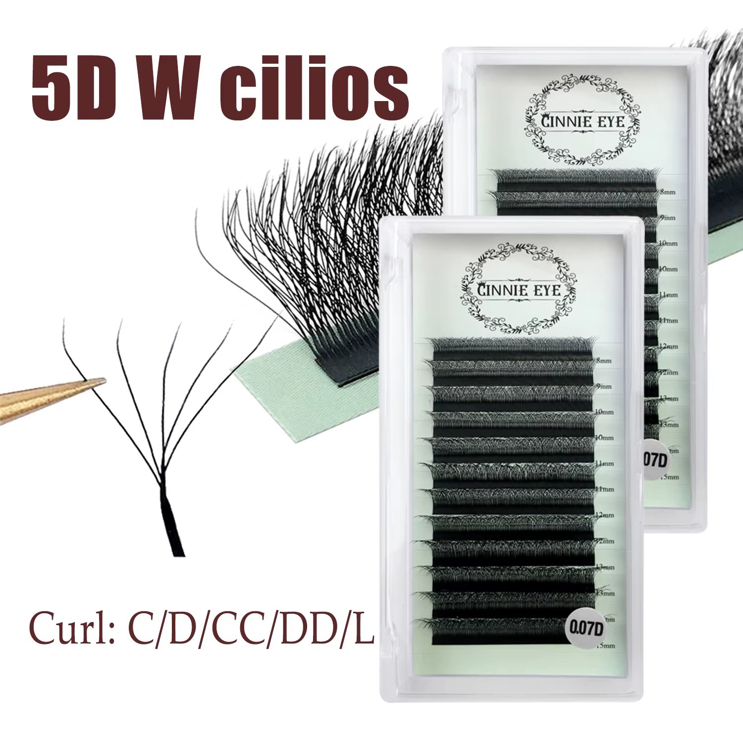 CIlios 5D W Lash Extension Kit 4D W Wimper Faux Mink Cil Eyelash Cluster Individual Russia Volume Lash Bundles Makeup Tool Lash