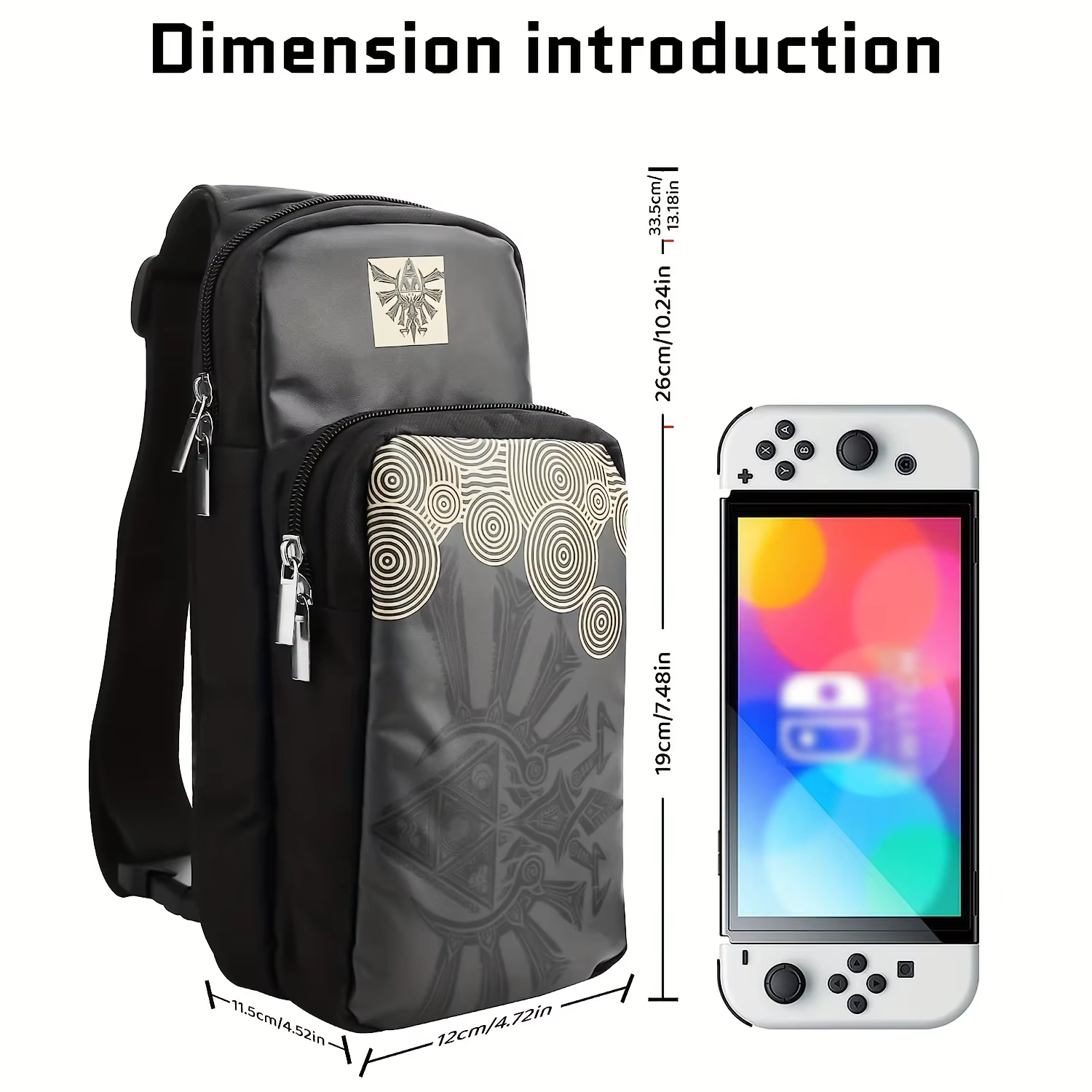1pc Travel Bag Compatible with Nintendo Switch/Lite/OLED Models, Portable Waterproof Backpack Game Carrying Case